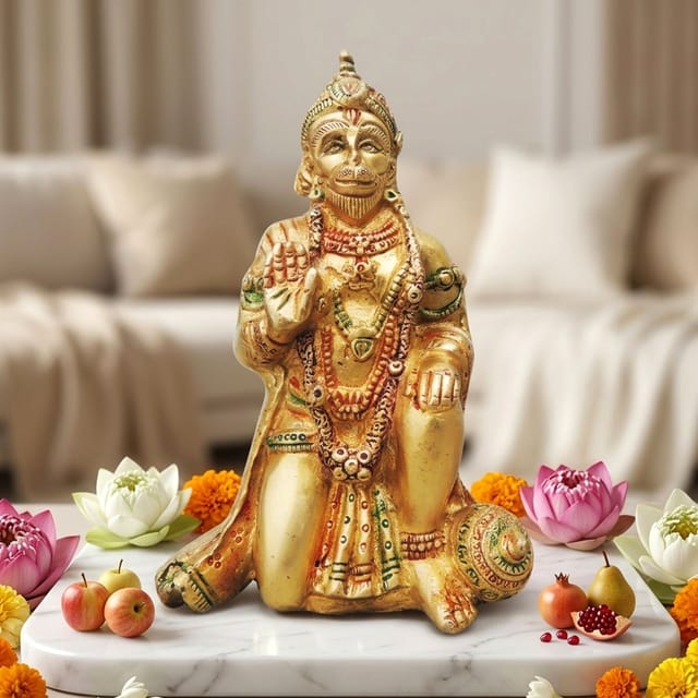 Brass Showpiece Hanuman Ji  Statue - 3.9*2.8*6.1 Inch (BS970 C)