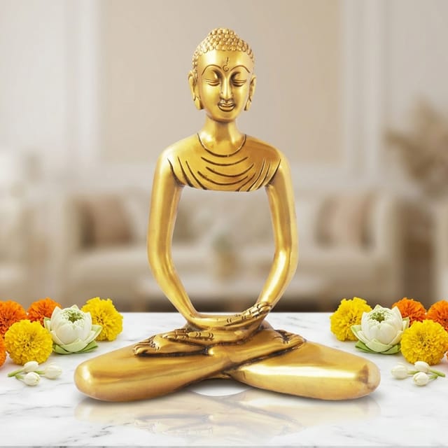 Brass Showpiece Buddha Invisible Statue - 8*2.5*10 Inch (BS1117 A)