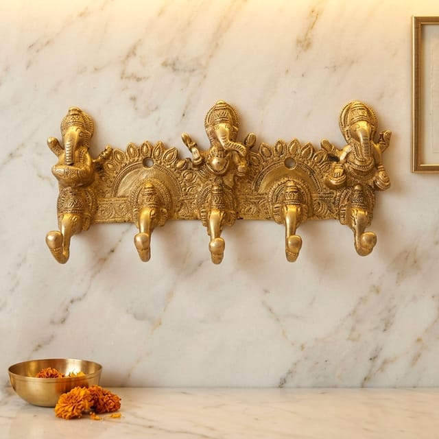 Key Holder 5 Ganesh-10*2*4.5 Inches (BS950 B)