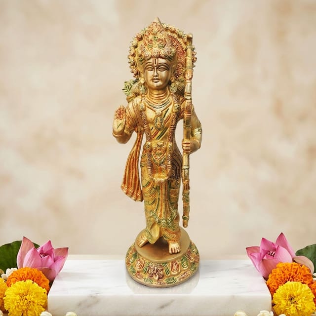Brass Showpiece Ram Ji Statue - 5.3*5.3*15 Inch (BS886 R)