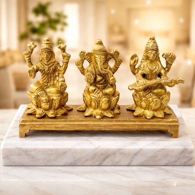 Brass Showpiece LGS Statue - 5*1.5*3.4 Inch (BS242)