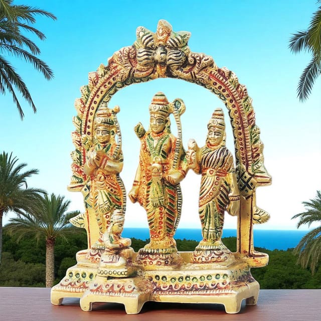Brass Showpiece Ram Dharbar Same Base Statue - 4.5*2*5.5 Inch (BS131 F)