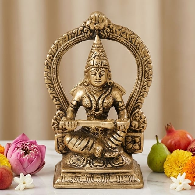 Brass Annapurna Devi Murti Statue - 3*2*5.2 Inch (BS1087 C)
