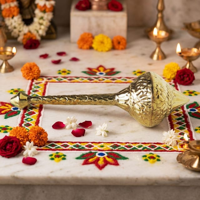 Brass Hanuman Mace, Gada No. 1 - 2.5*2.5*10.5 Inch (Z531 A)