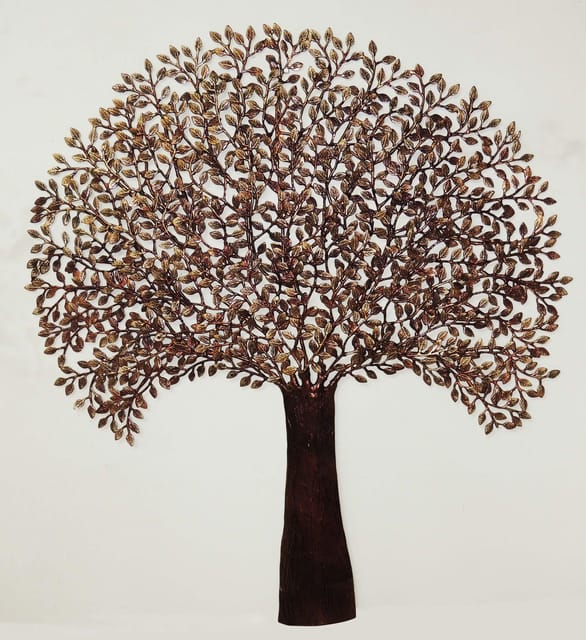 Brass Wall Hanging Showpiece Kalpavriksha Tree Statue - 40*1.3*45 Inch (BS1308 E)