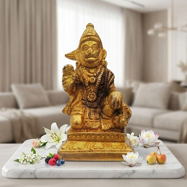 Brass Showpiece Hanuman Ji Statue - 1.5*1.5*2.5 Inch (BS1333 B)