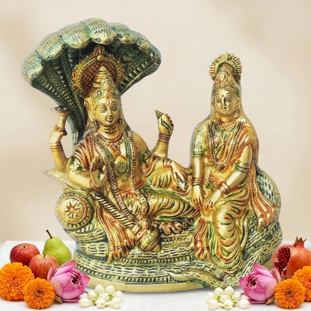 Brass Showpiece Vishnu Statue - 7*3.5*8.5 Inch (BS842 C)