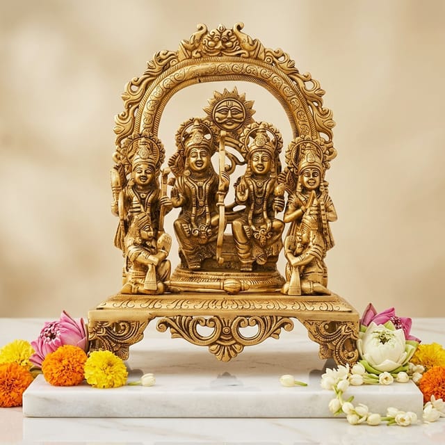 Brass Showpiece Ram parivar Idol statue  -11.5*7.5*16 Inch (BS131 J)