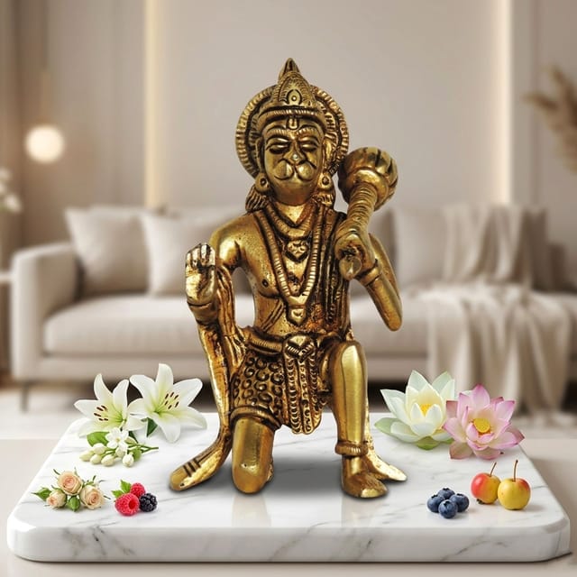 Brass Showpiece Hanuman Ji God Idol Statue - 2.5*1.5*5 Inch (BS874 C)