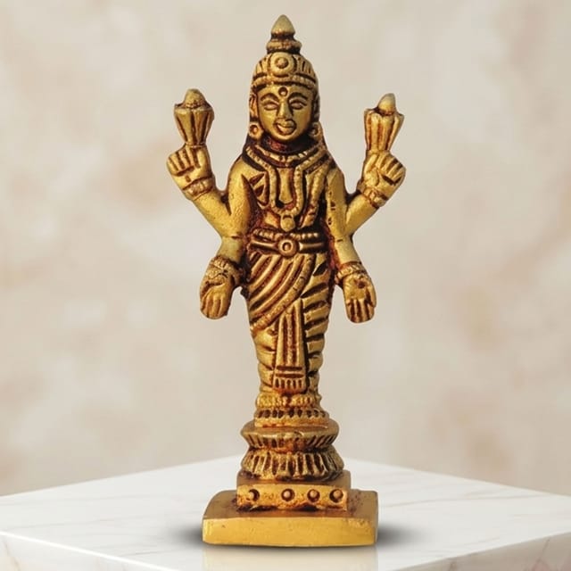 Brass Showpiece Laxmi Ji God Idol Statue - 1*1*2.5 Inch (BS1459 L)