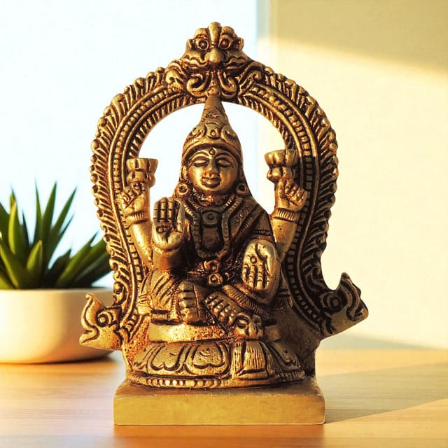 Brass Showpiece Laxmi Ji God Idol Statue - 3*1.5*4.2 Inch (BS1447 L)