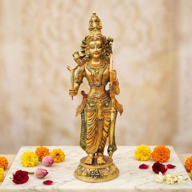 Brass Showpiece Laxman ji Idol statue - 5.5*5.5*19 Inches (BS1424 L)