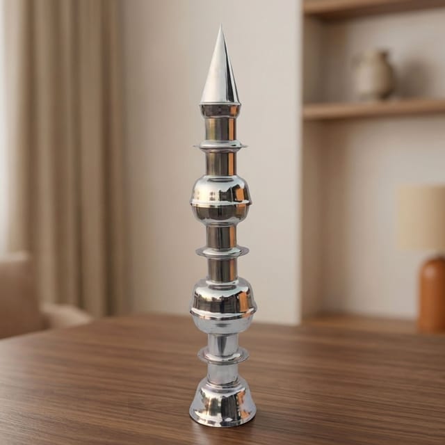 Steel Temple Kalash - 6*6*32.5 Inch (S103 G)