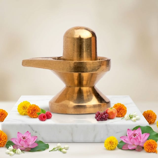 Brass Showpiece Shivling God Idol Statue - 1*0.5*1 Inch (BS997 A)