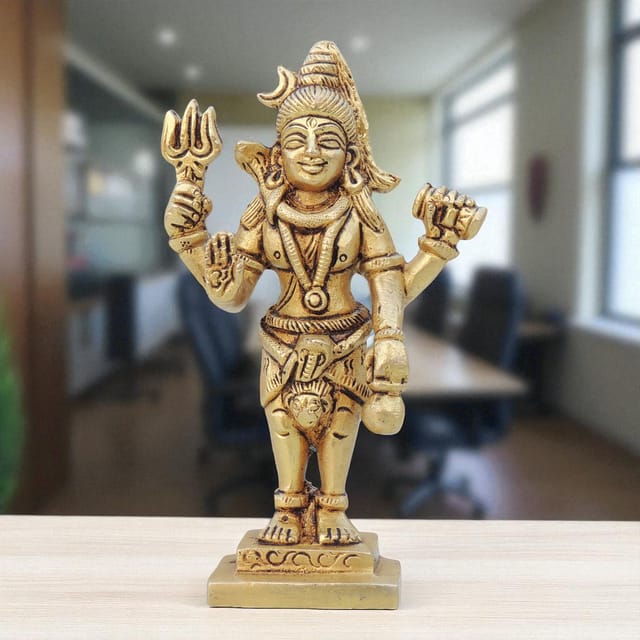 Brass Showpiece Shiv Ji God Idol Statue - 2.6*1*4.5 Inch (BS1363 C)