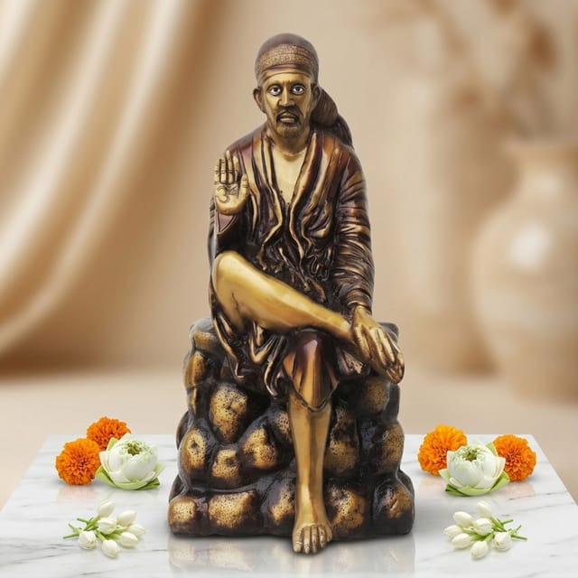 Brass Showpiece Sai Baba on Base - 11*7*21 Inch (BS686 A)