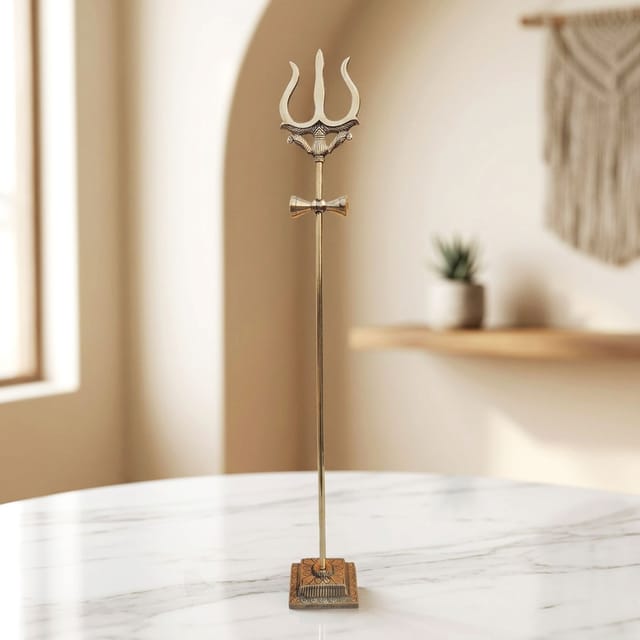 Brass Trishul - 4.5*4*36 Inch (Z138 K)