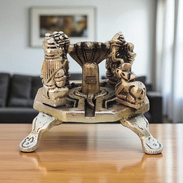 Brass Showpiece Shivling Idol Statue  - 3.5*3.2*2.5 inch (BS1055 F)