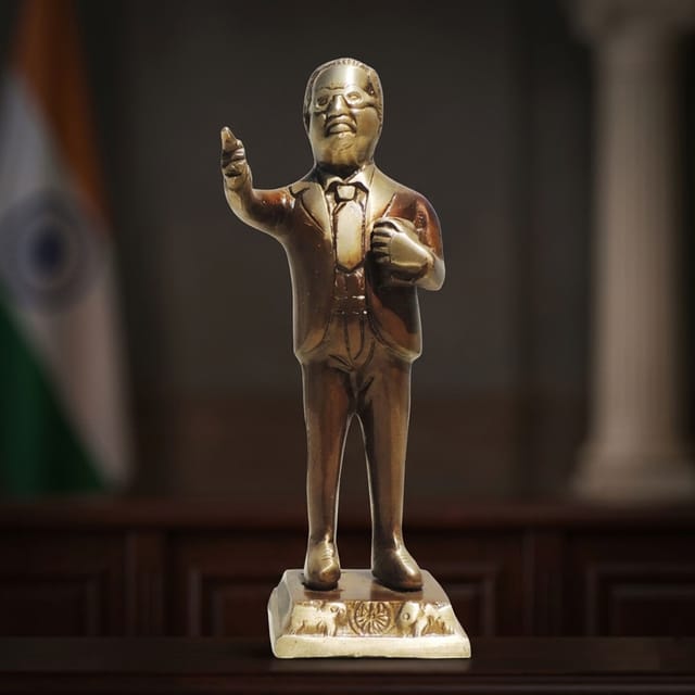 Brass Showpiece Ambedker Standing Statue - 3*2.3*7 inch (BS327 M)