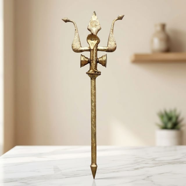 Brass Trishul - 18*6*48 Inch (Z138 T)