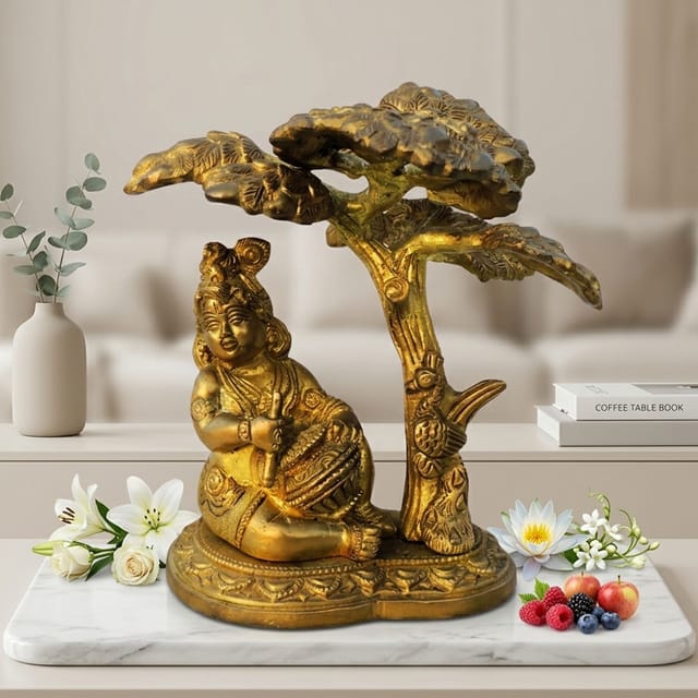 Tree Makhan Krishna Antique Finish - 3*4*5* Inch (BS206 A )