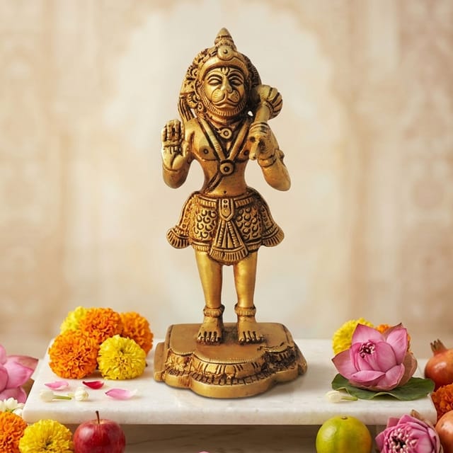 Brass Showpiece Hanuman Ji God Idol Statue - 2.2*2*5 Inch (BS1313 D)