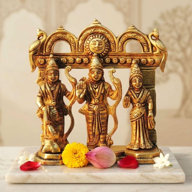 Brass Showpiece Ram Darbar God Idol Statue - 7.2*2.5*7.3 Inch (BS1394 J)