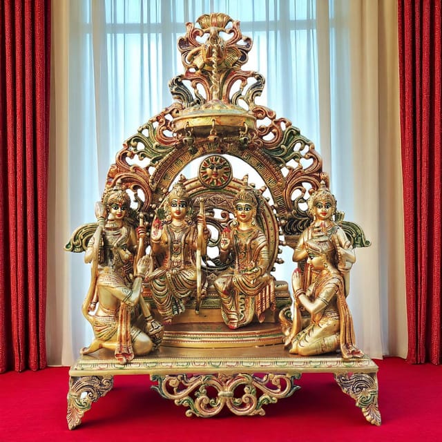 Brass Showpiece Ram Darbar God Idol Statue - 19*8.5*23.5 (BS131 S)