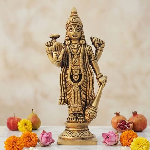 Brass Showpiece Vishnu Ji God Idol Statue - 2.2*1.5*5 Inch (BS1597 V)