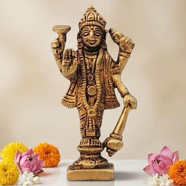 Brass Showpiece Vishnu Ji God Idol Statue - 1.6*1*3.5 Inch (BS1596 V)
