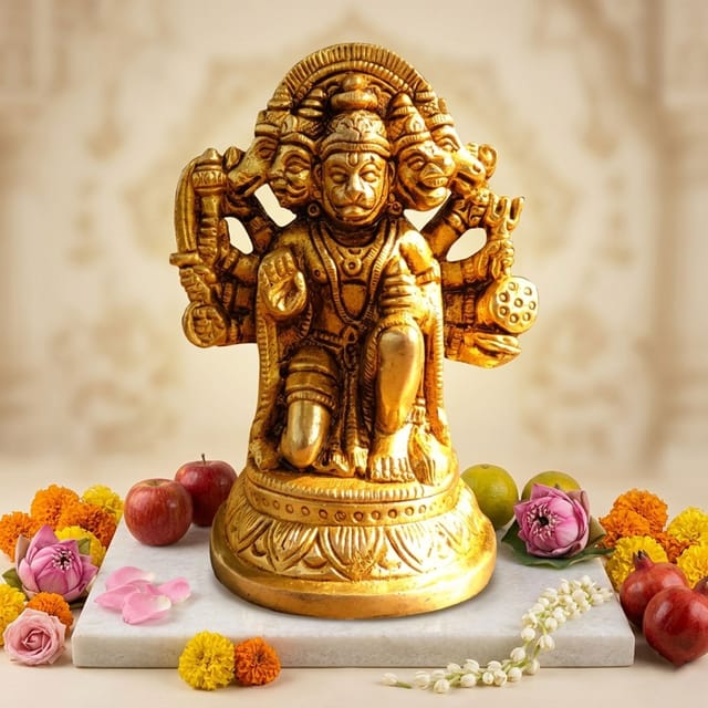 Brass Showpiece Hanuman Ji God Idol Statue - 3*2*4.6 Inch (BS1048 H)