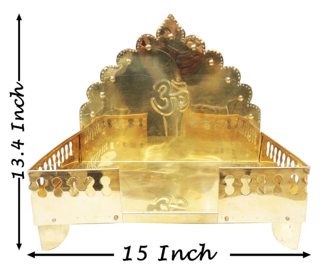 Brass Singhasan Sheet For God Idol - 15*11.3*13.4 Inch (Z107 M)