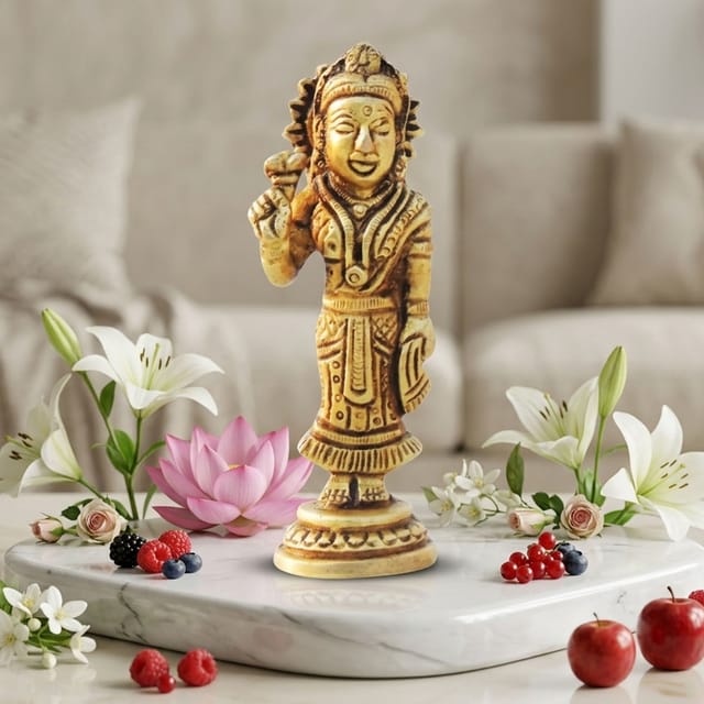 Brass Showpiece Radha God Idol Statue - 1.3*1*3.2 Inch (BS1672 R)