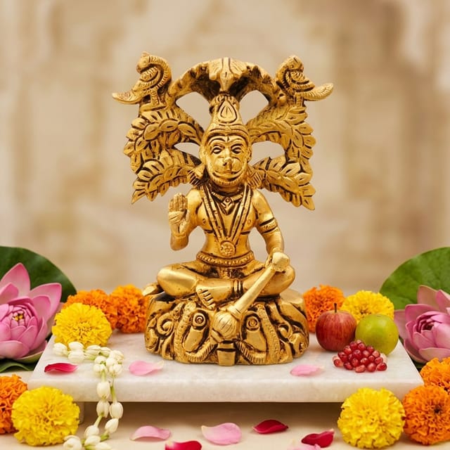 Brass Showpiece Hanuman Ji God Idol Statue - 5*2.5*5 Inch (BS1648 D)