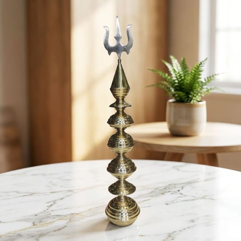 Brass Kalash With Trishul - 8*8*41 inch (Z397 J)