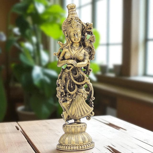 Brass Showpiece Radha God Idol Statue - 1.5*1.2*6 Inch (BS1816 R)