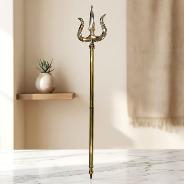 Brass Trishul - 9.5*2*67.5 Inch (Z138 J)