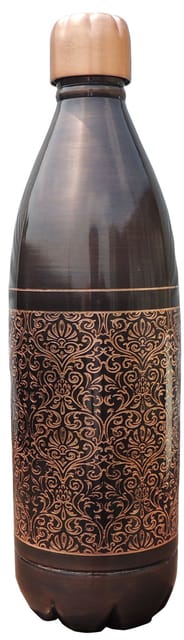 Copper Drinking Water Bottle Antique - 3*3*11.5 Inch (BC194 A)