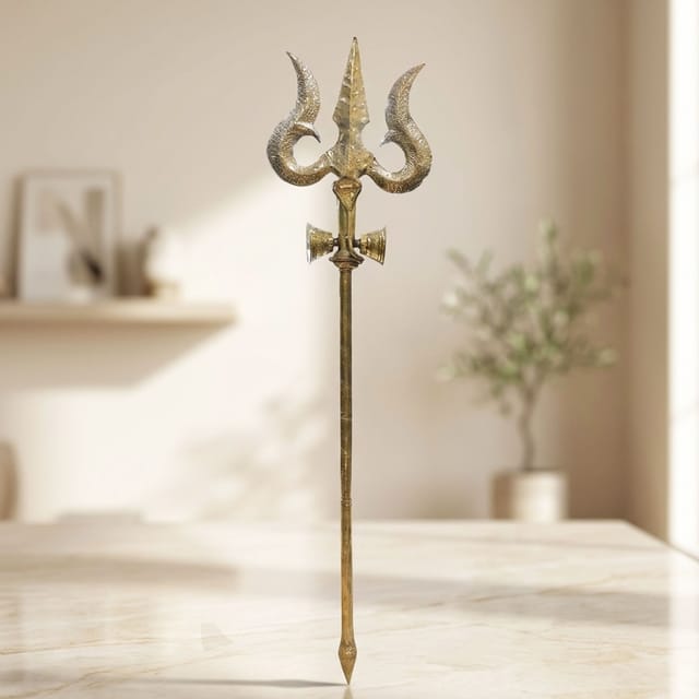 Brass Trishul - 21*5.5*85 Inch (Z622 M)