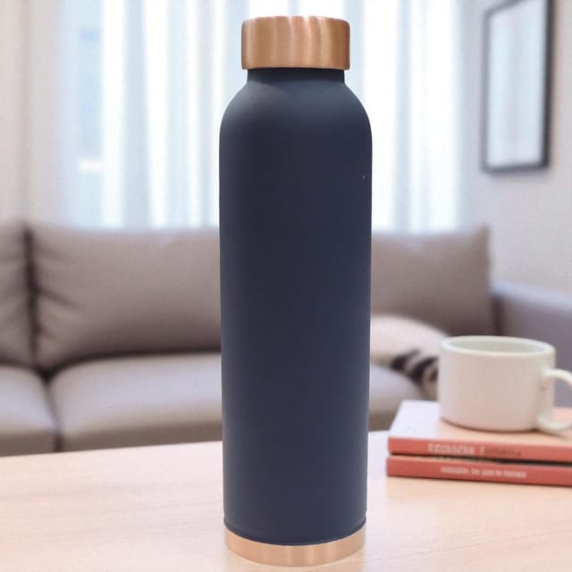 Copper Drinking Water Bottle Dr. Silk, Capacity : 900 ML - 2.6*2.6*10.5 Inch (BC202 I)