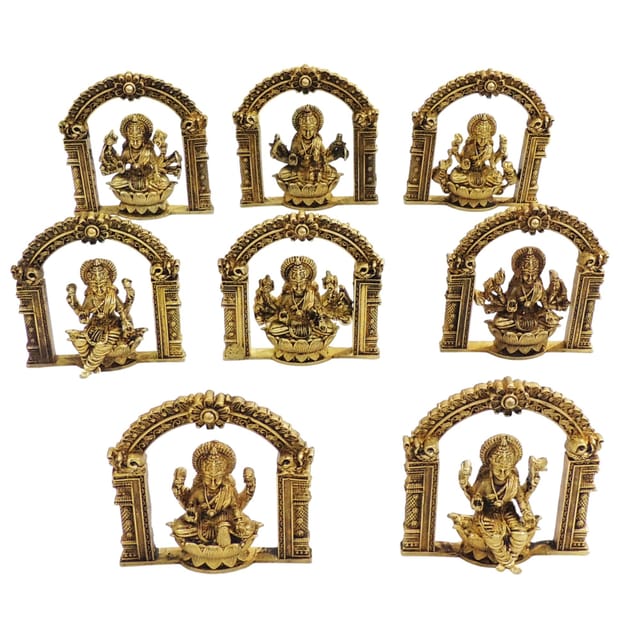 Brass Showpiece Aasth Laxmi Statue - 4*0.6*4 Inch (BS1810 C)