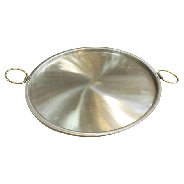 Large Brass Dosa Tawa | Heavy Gauge Premium Griddle for Uttapam, Restaurant Style Pure Brass (BC209 D)