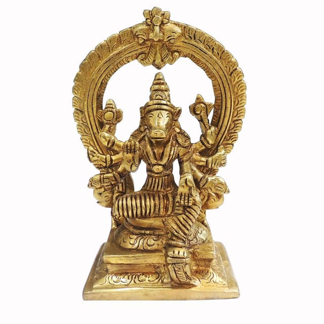 Brass Showpiece Varah Avatar God Idol Statue - 4*3*6.2 Inch (BS1328 E)
