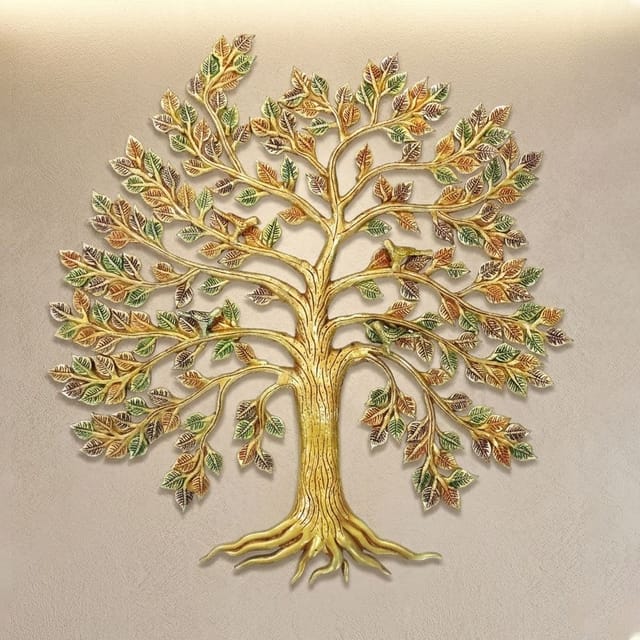 Brass Showpiece Tree God Idol Statue - 21*1*22 Inch (BS1569 F)