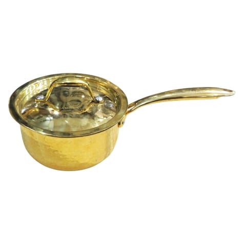 Brass Fry Pan - Traditional Cookware for Kitchen Use - 14*7*5.5 Inch (BC205 C)