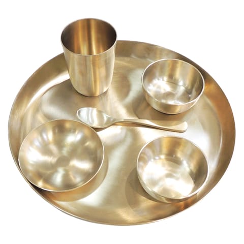 Pure Brass Dinner Set for Traditional Dining & Gifting (BC213 C)