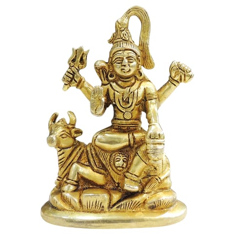 Brass Shiv Ji Idol Statue for Home Temple & Pooja - 4*2*5.7 Inch (BS1670 E)