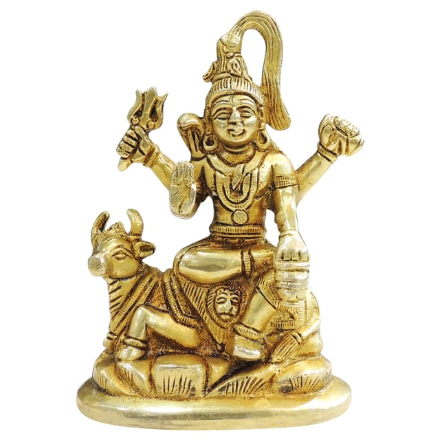 Brass Shiv Ji Idol Statue for Home Temple & Pooja - 4*2*5.7 Inch (BS1670 E)