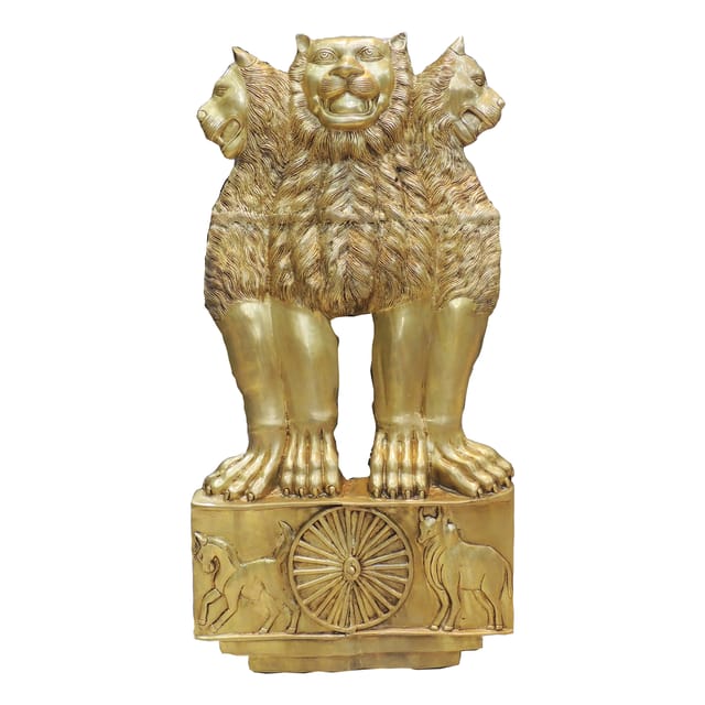 Brass Ashoka Leaf Wall Hanging Decorative Statue, Large Size - 17.5*3*35 Inch (BS1723 W)