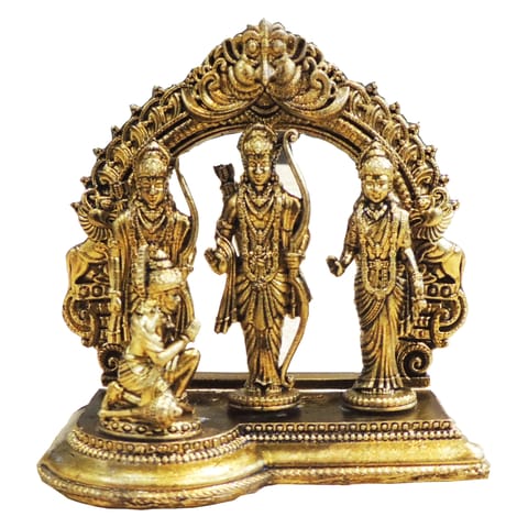 Brass Ram Darbar Idol Statue - Mini Pooja Room Decor - 2.7*1.5*2.7 Inch (BS1728 C)